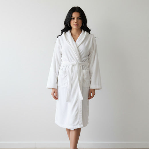 Home Bademantel mit Kapuze für Damen und Herren