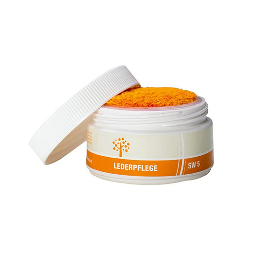 Lederpflege mit Reinigungspad